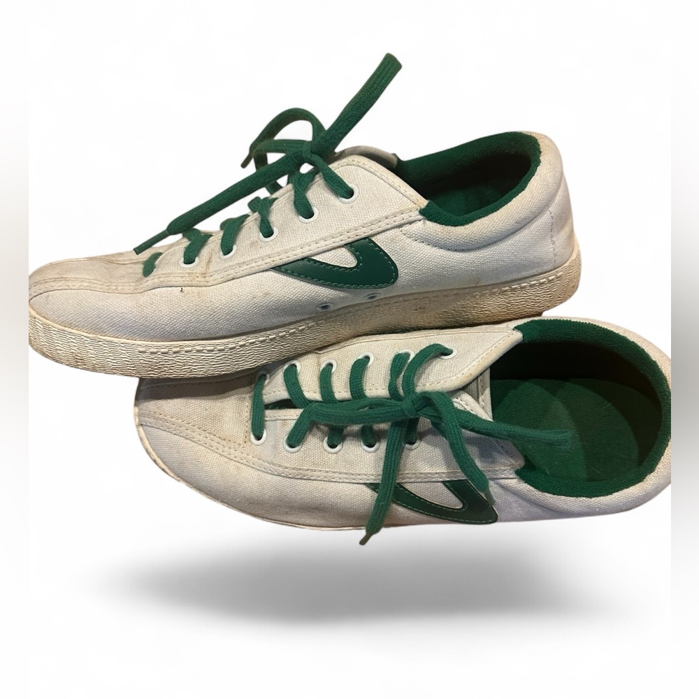 Tretorn White and Green Sneakers size 9